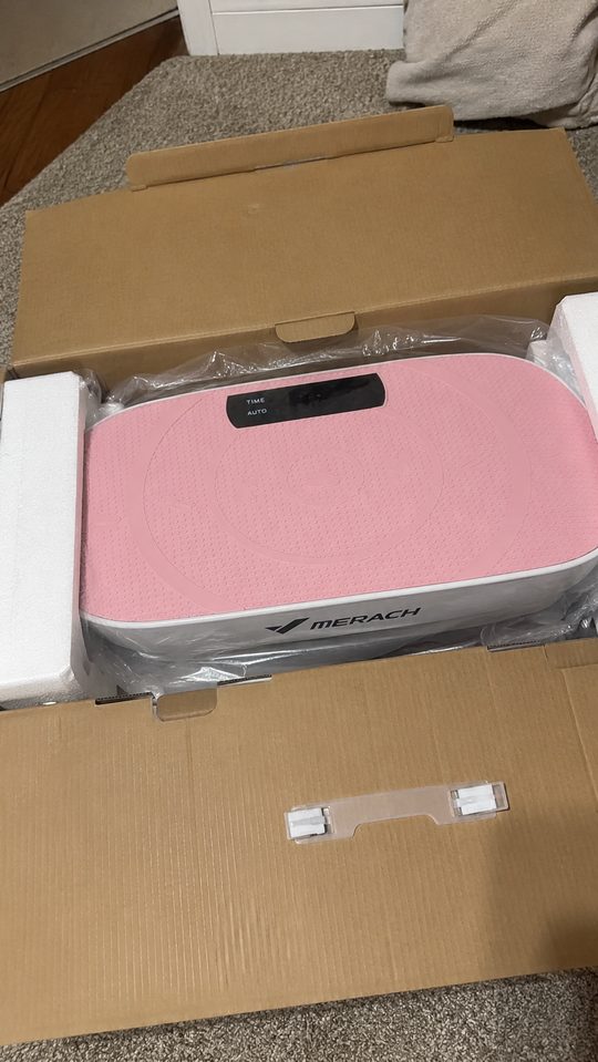 Happy LumiFit customer using the vibration board