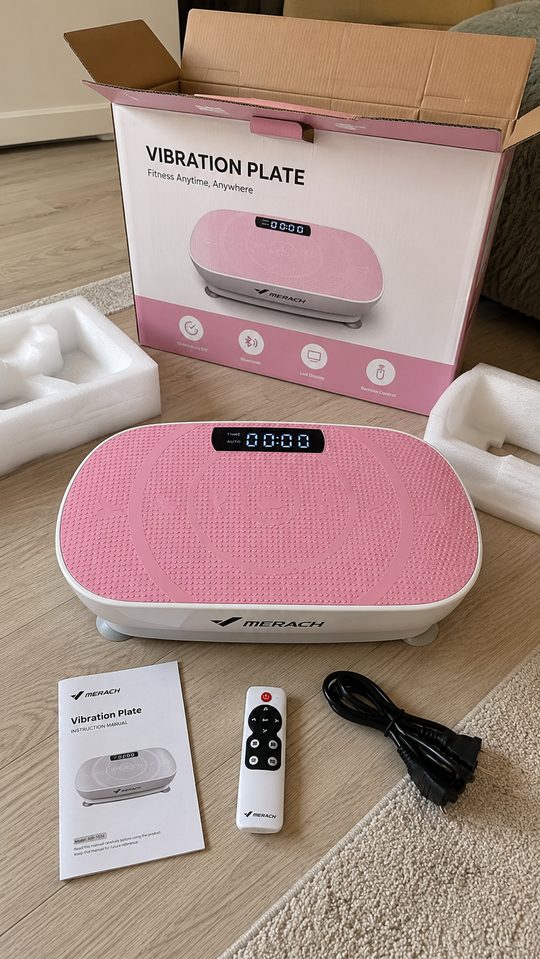 Happy LumiFit customer using the vibration board